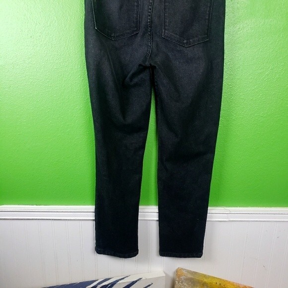 Parker Smith Women's Black Denim Distressed Jewel Patchwork Jeans sz 30 - Picture 6 of 11